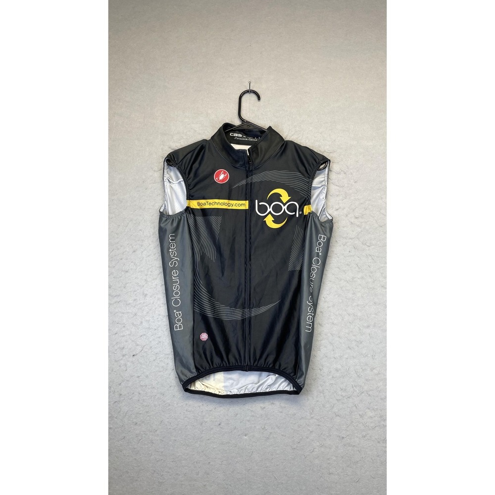 Castelli Cycling Vest Mens Small Black Windstopper Boa Technology‎ Gilet Zip